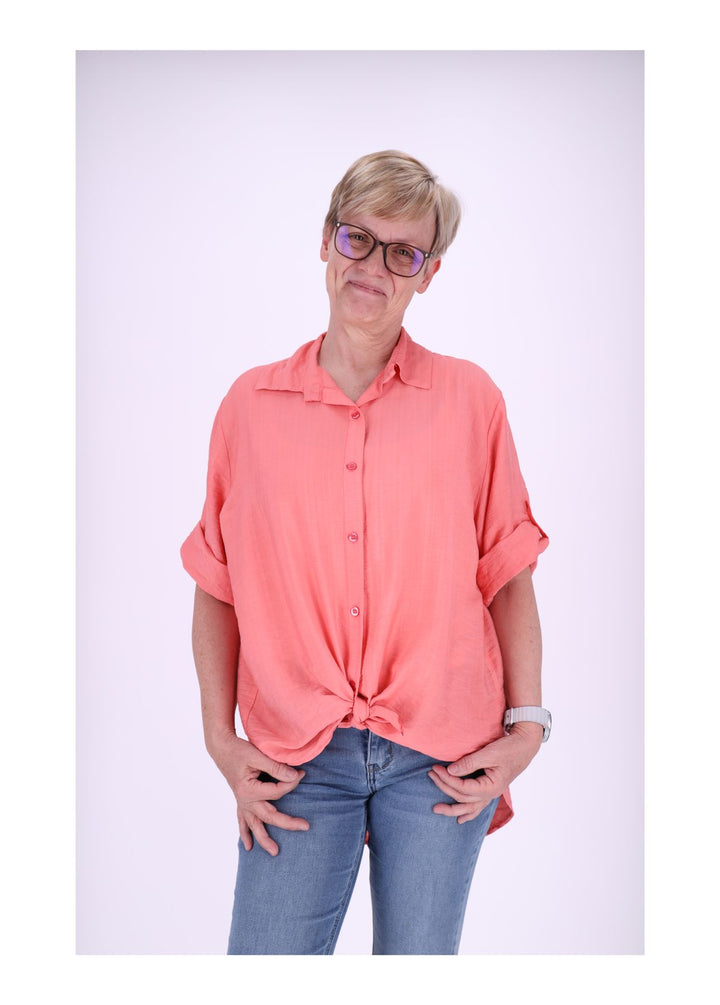 Bluse Kurzarm Struktur