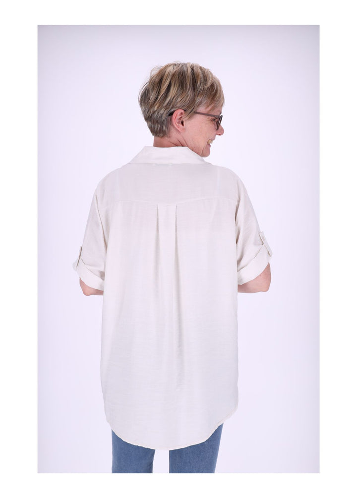 Bluse Kurzarm Struktur