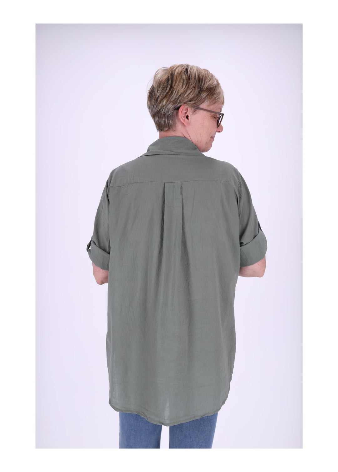 Bluse Stickerei Kurzarm Krempelarm