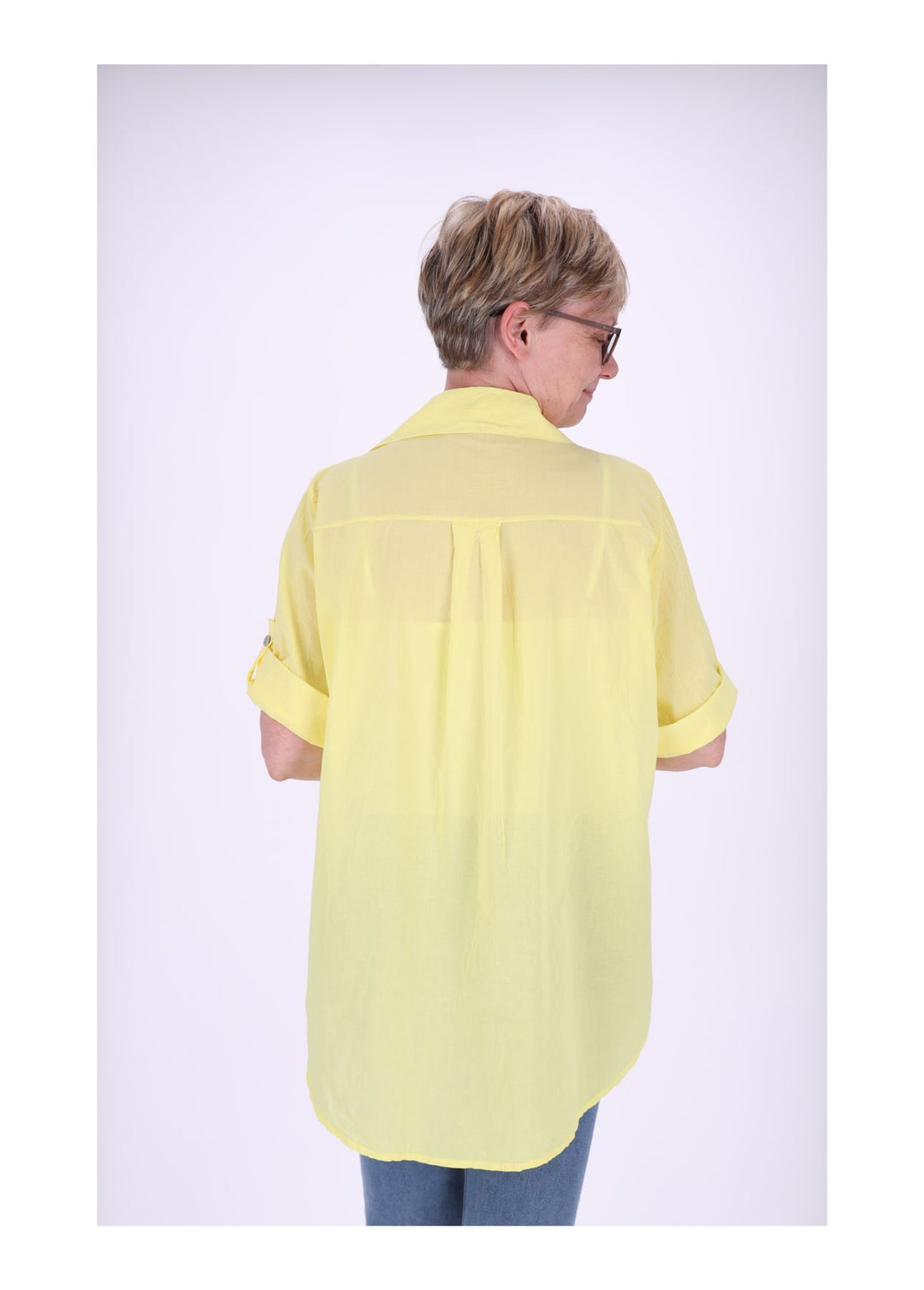 Bluse Stickerei Kurzarm Krempelarm