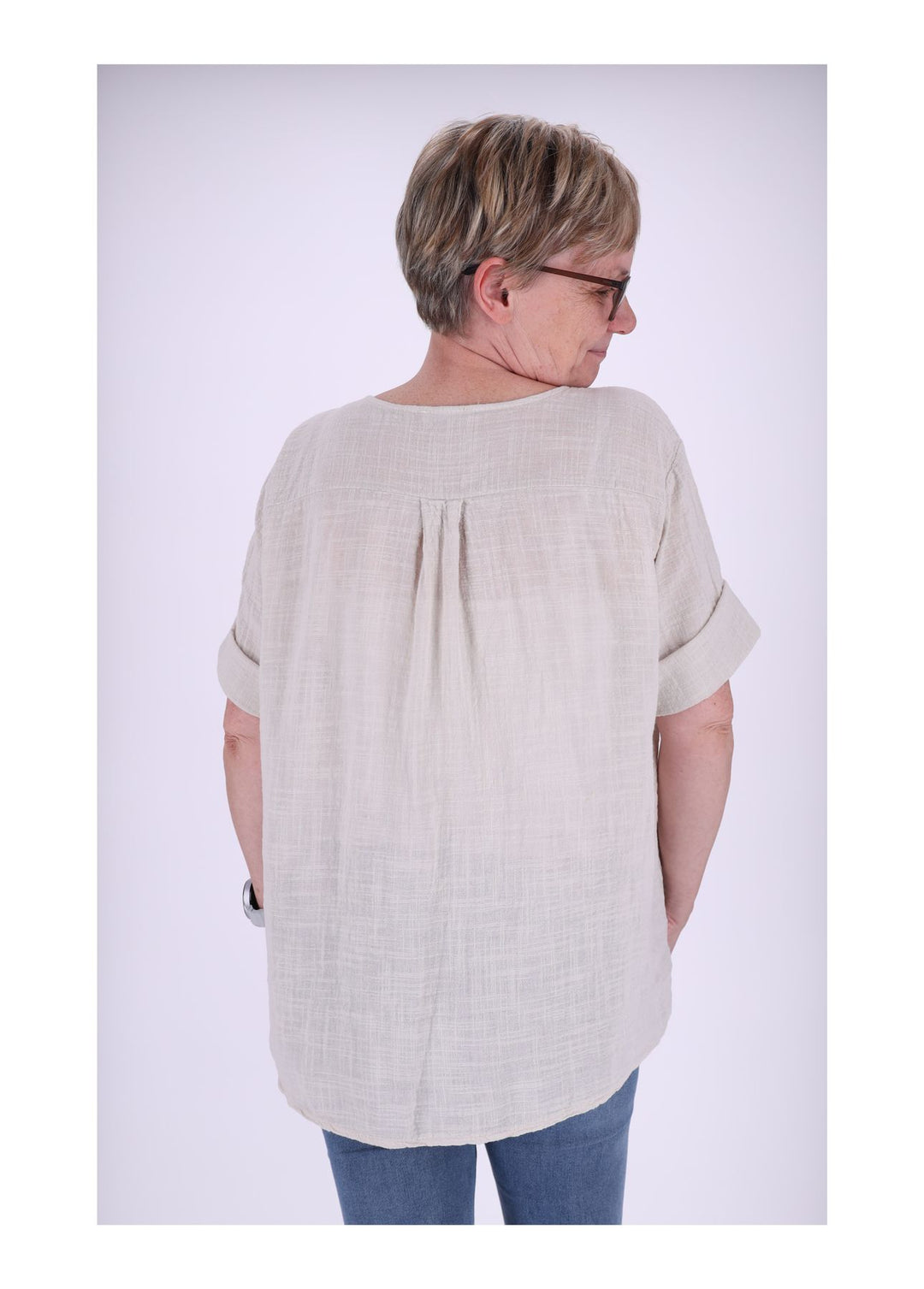 Splash of Color Damen T-Shirt Leinen