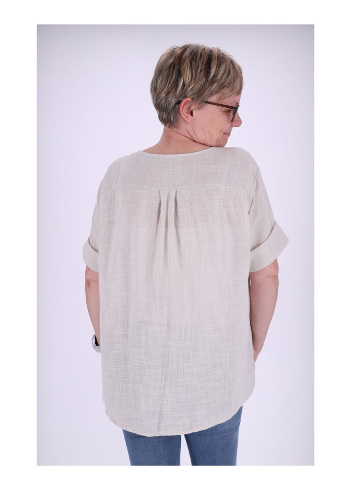 Splash of Color Damen T-Shirt Leinen