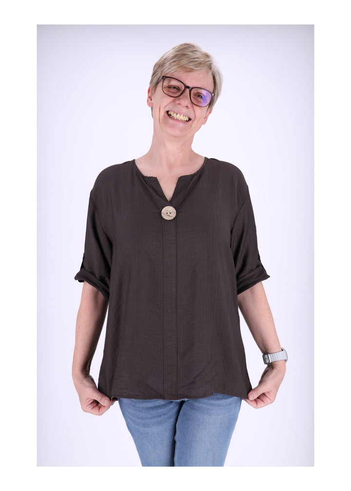 Splash of Color Krempelarm Shirt Damen