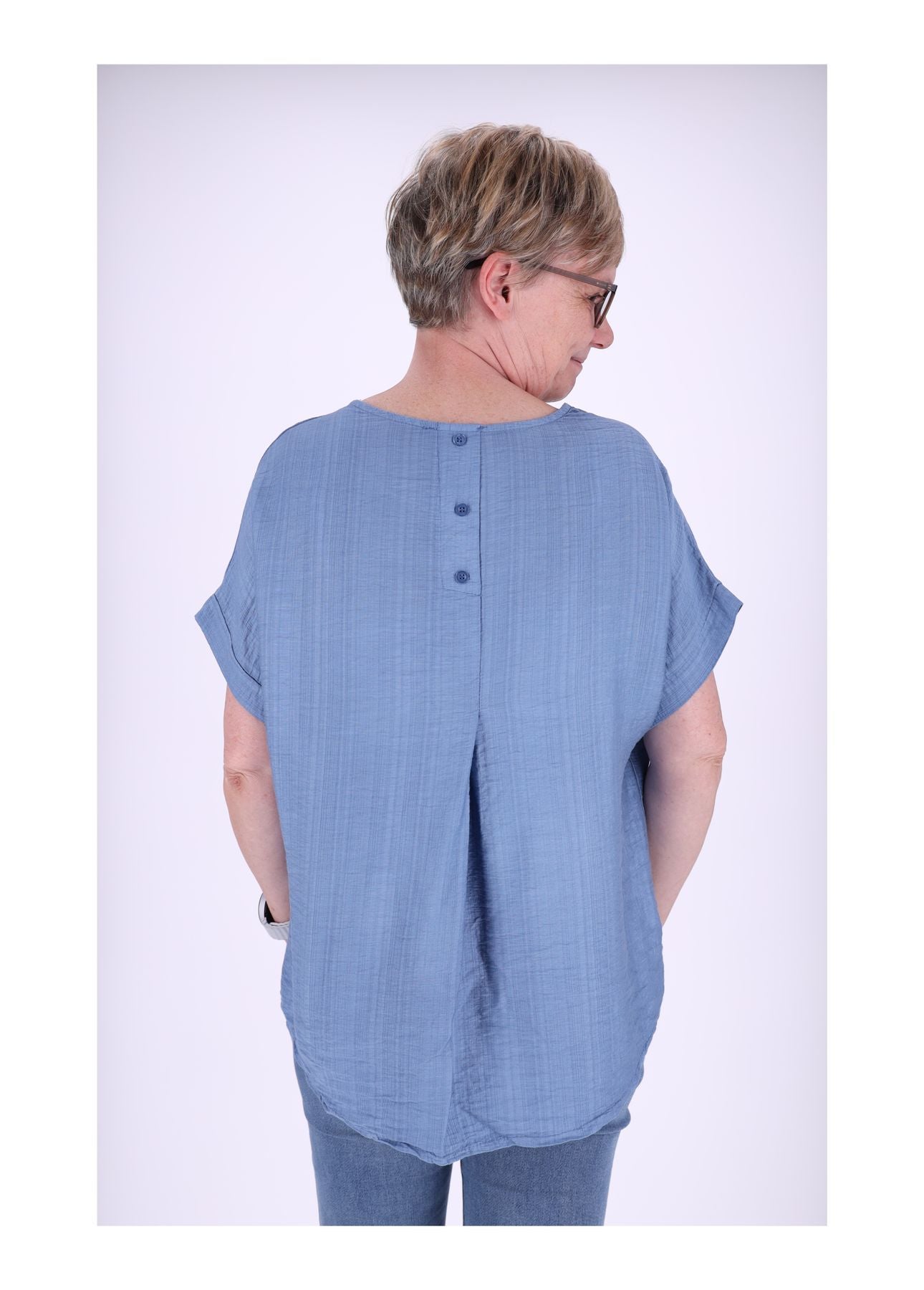 T-Shirt Damen Rundhals Viskose Strucktur