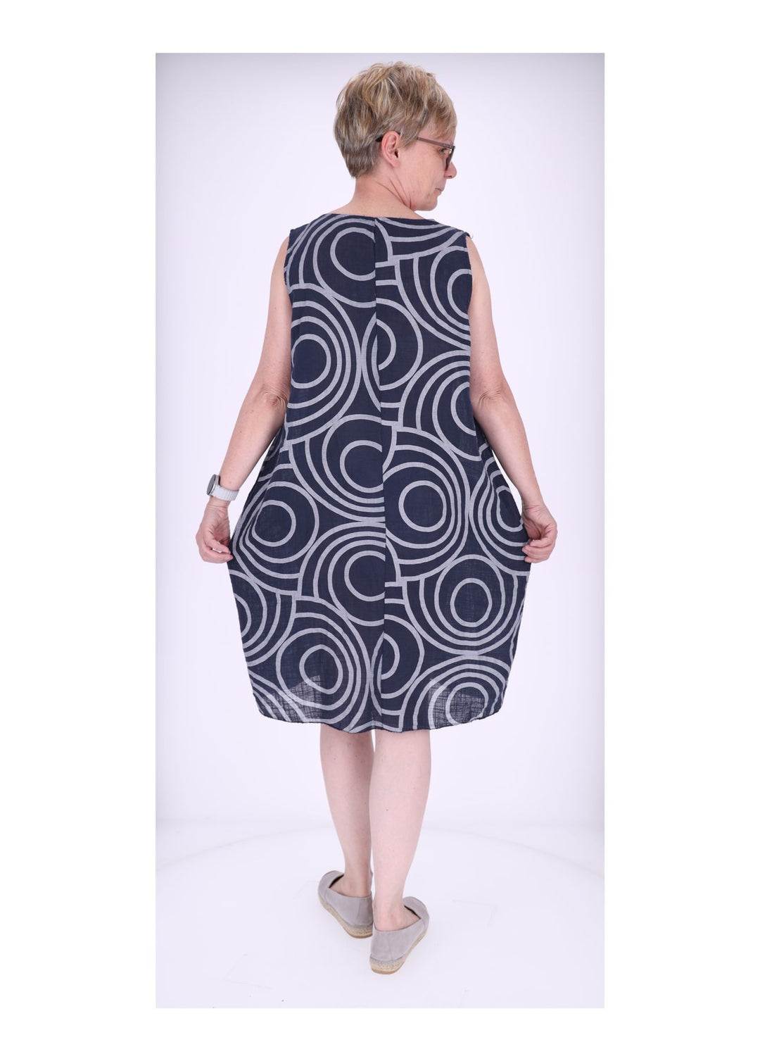 Trägerkleid Damen AOP Kreise