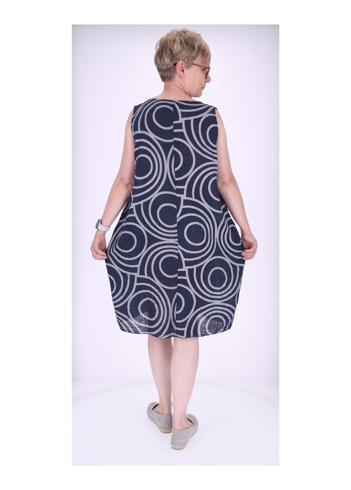 Trägerkleid Damen AOP Kreise