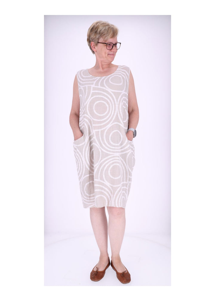 Trägerkleid Damen AOP Kreise