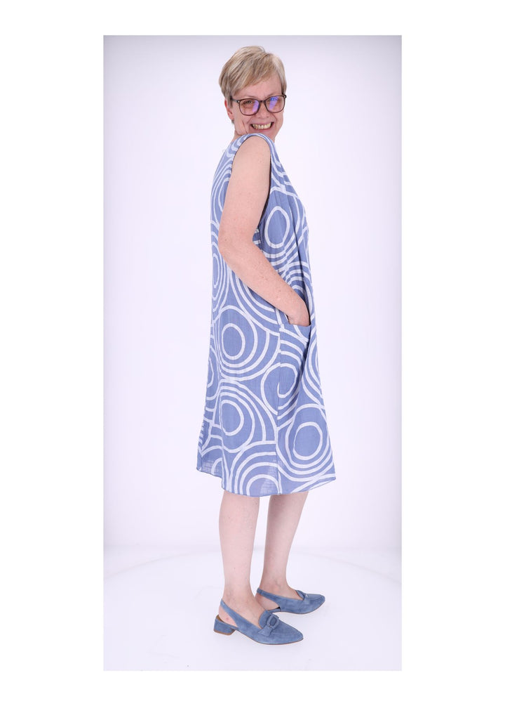 Trägerkleid Damen AOP Kreise