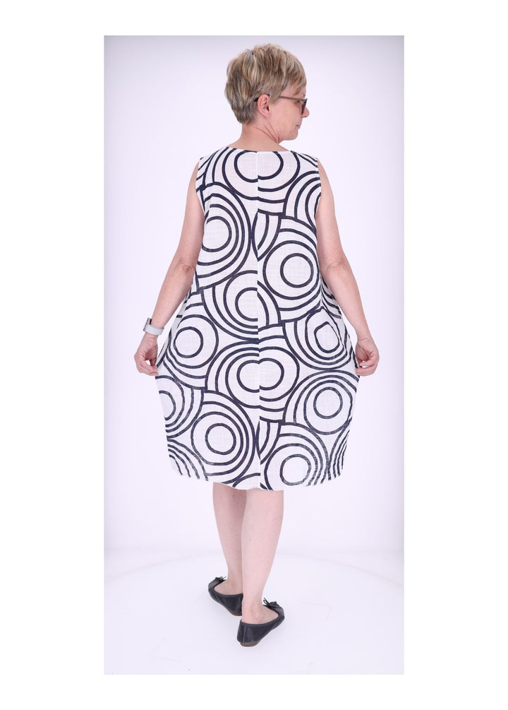 Trägerkleid Damen AOP Kreise