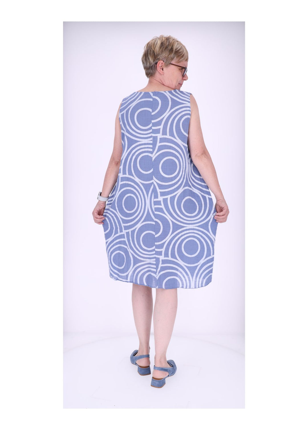 Trägerkleid Damen AOP Kreise