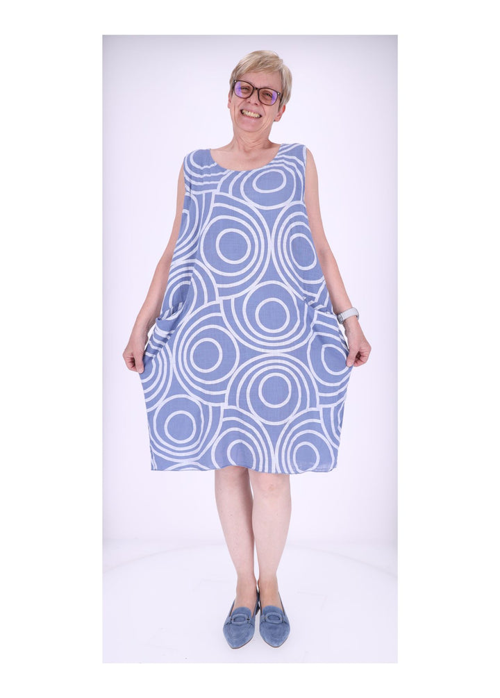 Trägerkleid Damen AOP Kreise