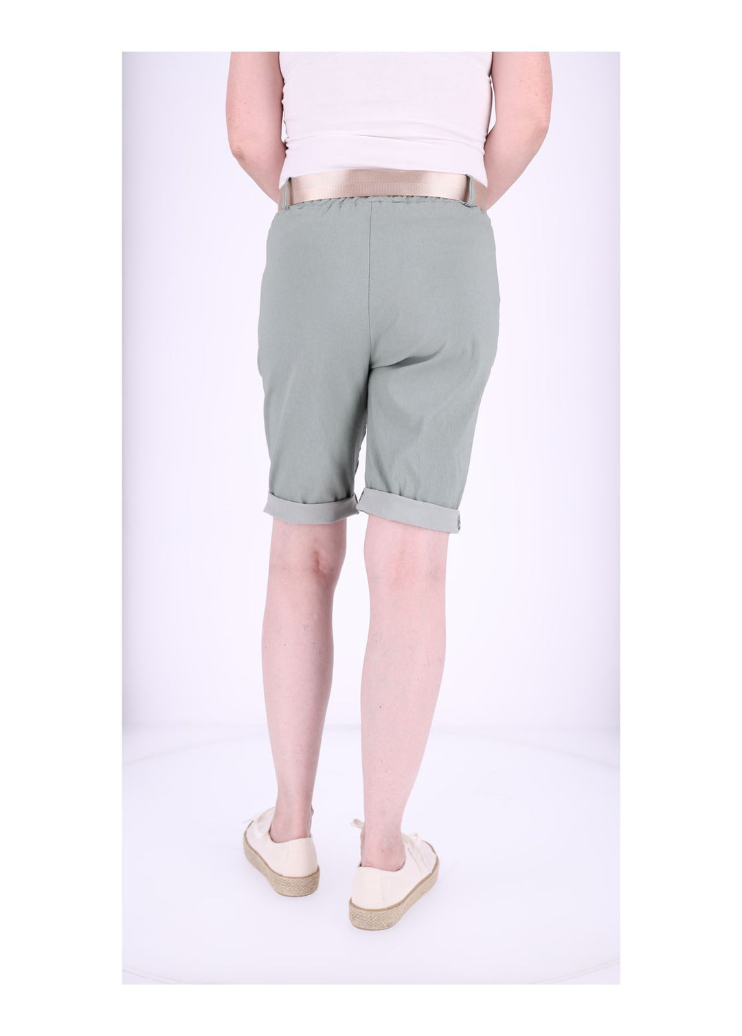 Bermuda Damen Gummizug Gürtel