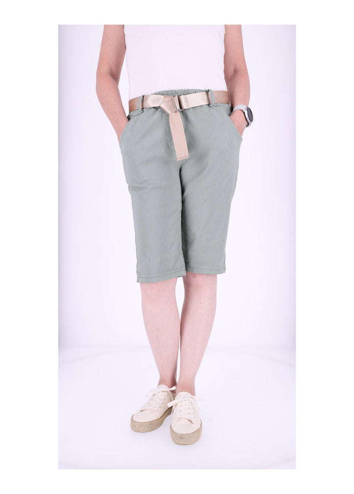 Bermuda Damen Gummizug Gürtel