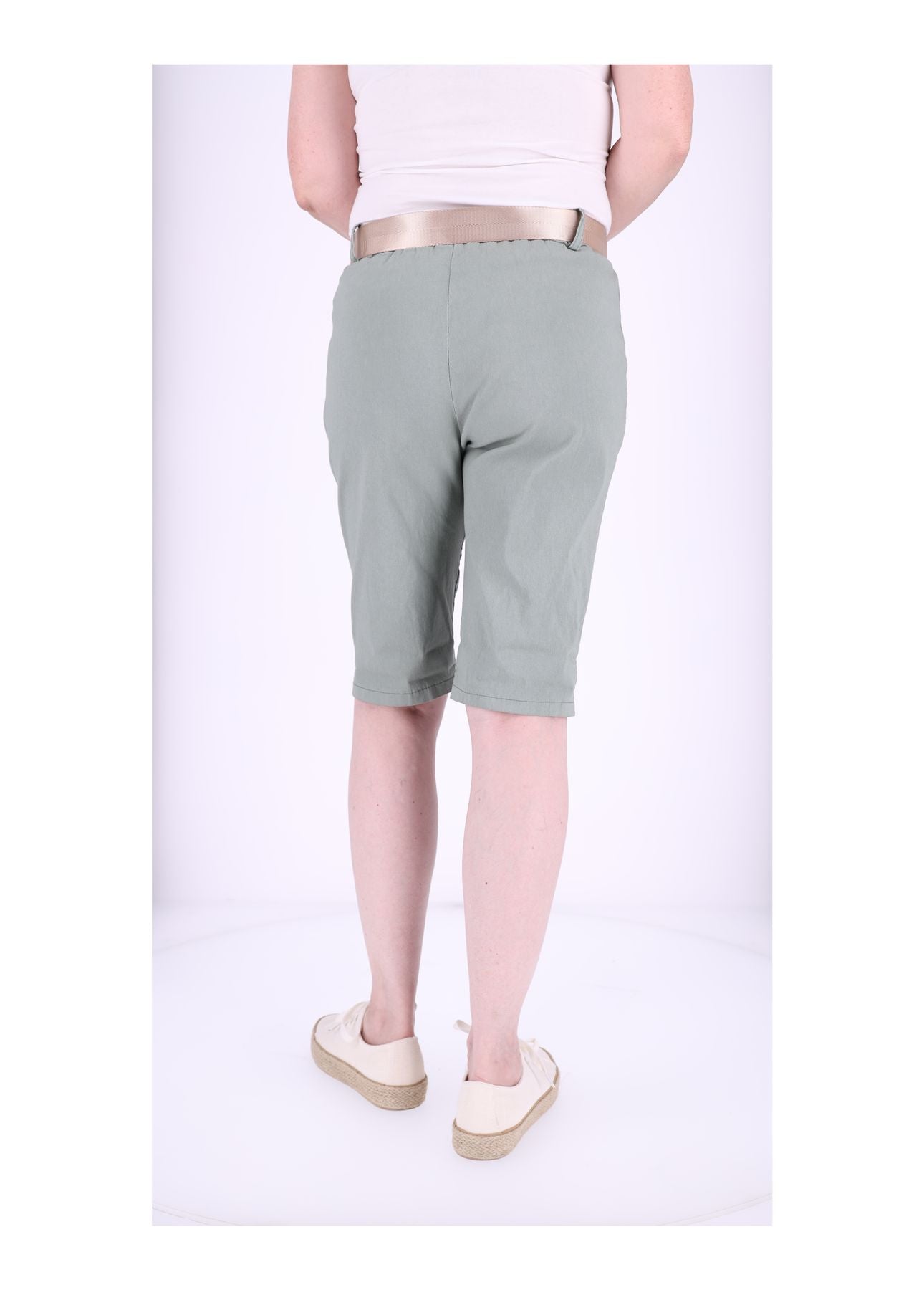 Bermuda Damen Gummizug Gürtel