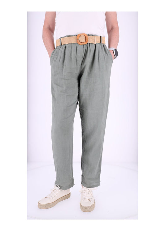 Leinenhose Damen mit Gürtel