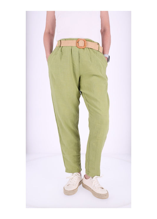 Leinenhose Damen mit Gürtel