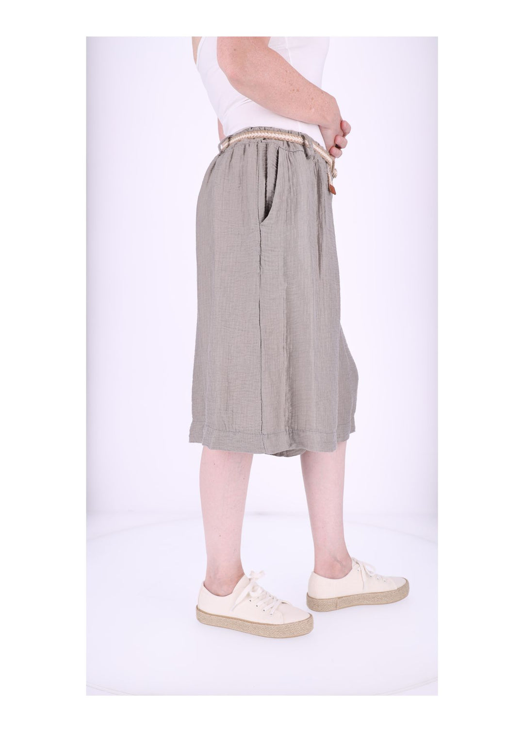 Short Damen Oversize Musselin