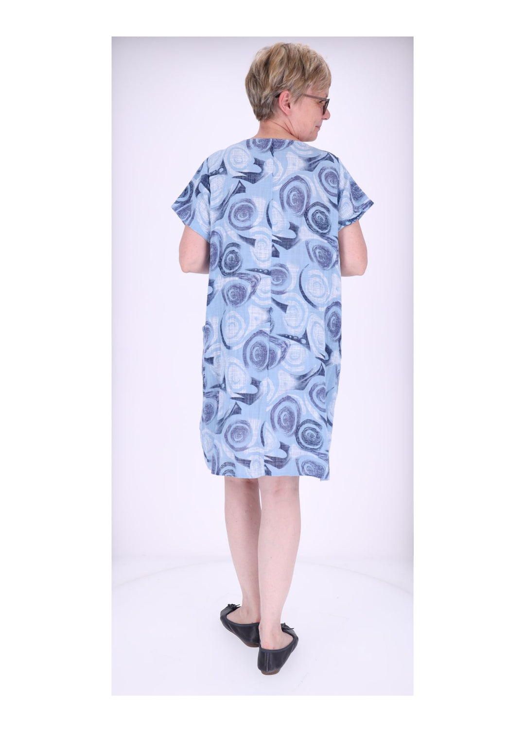 Kleid Taschen Print Kreise