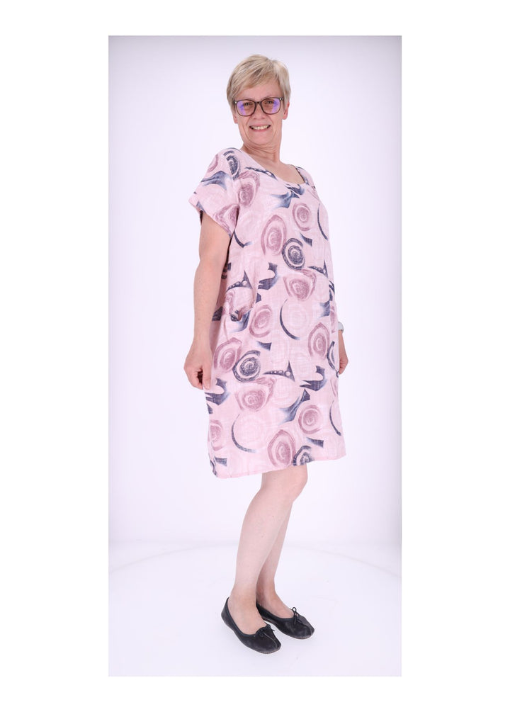 Kleid Taschen Print Kreise