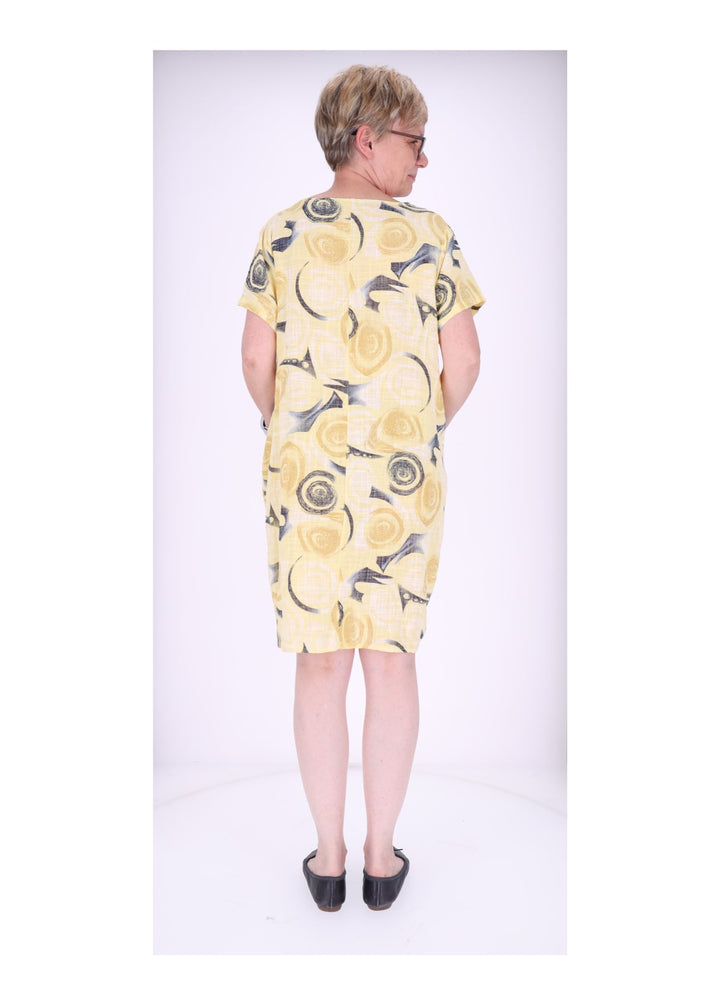 Kleid Taschen Print Kreise