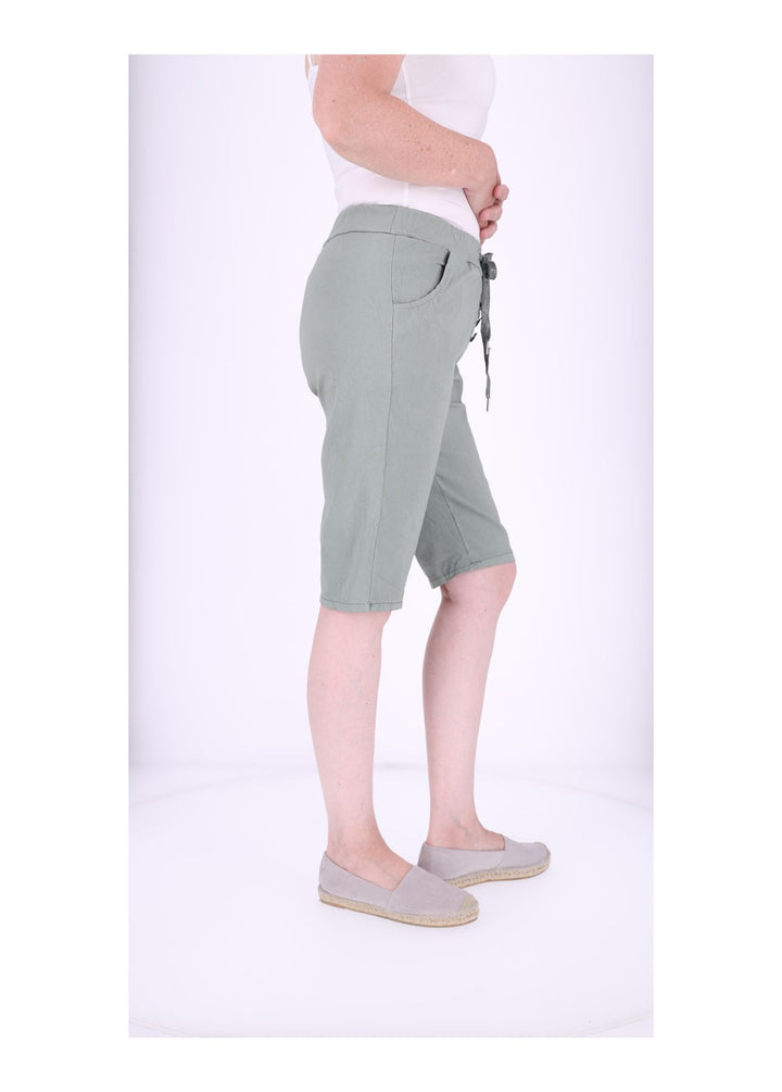 Joggingshort Damen angedeutete Knopfleiste