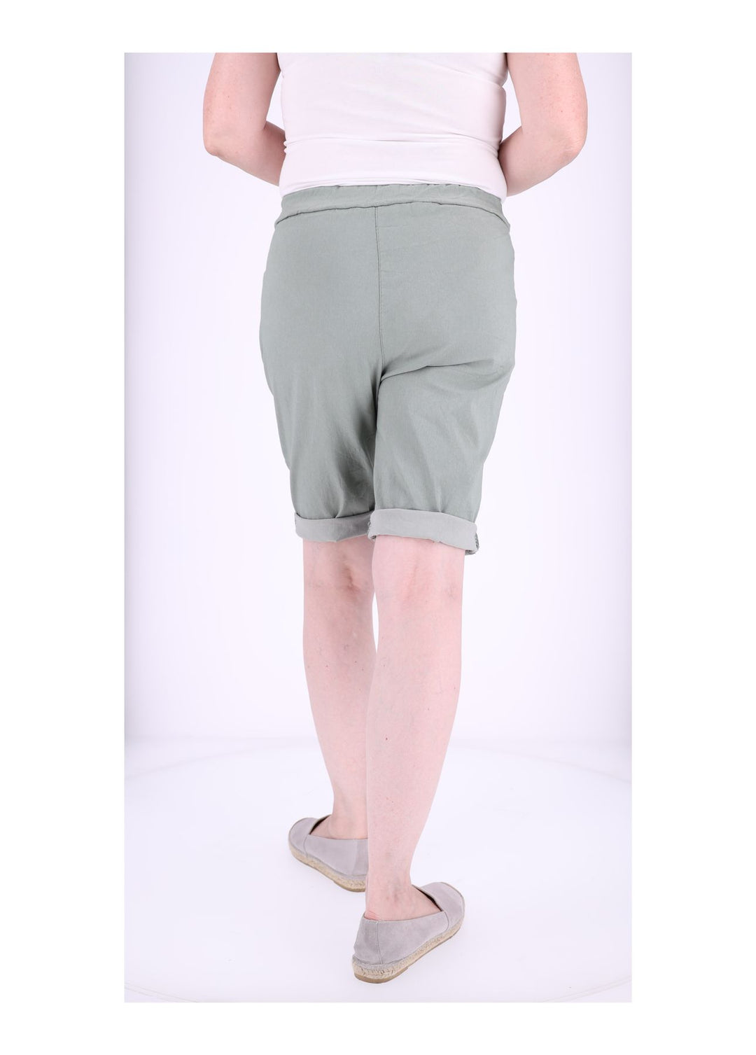 Joggingshort Damen angedeutete Knopfleiste