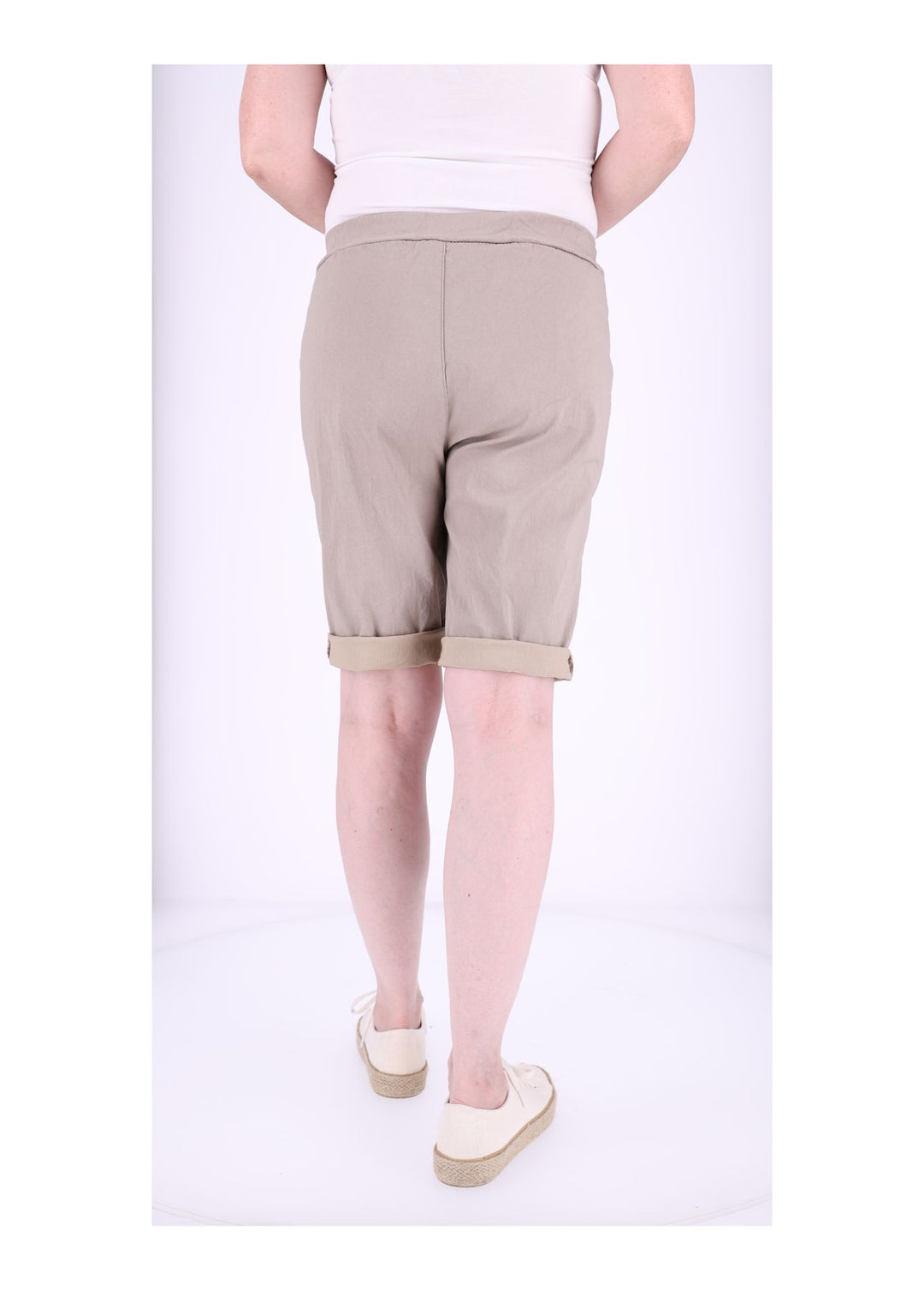 Joggingshort Damen angedeutete Knopfleiste