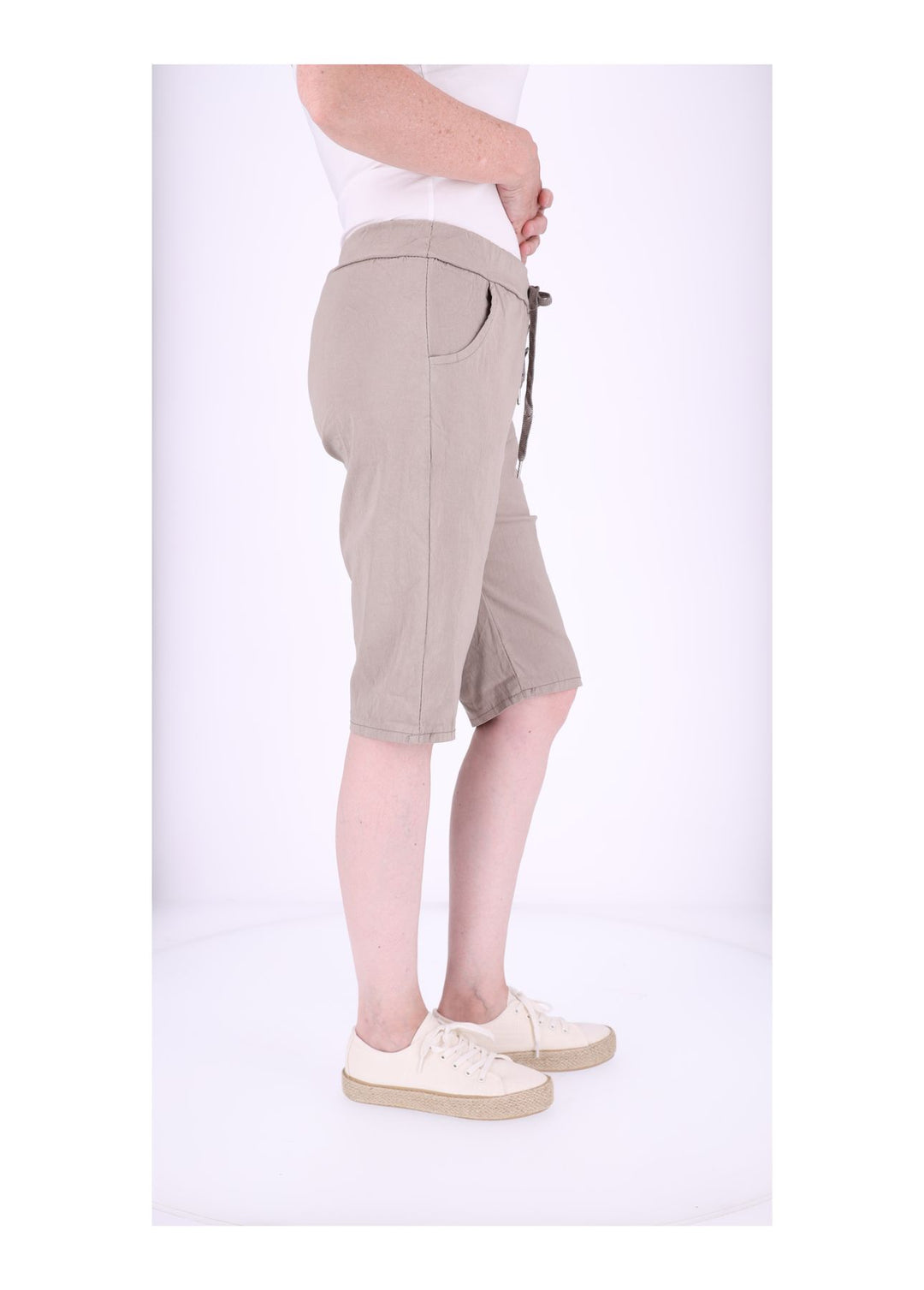 Joggingshort Damen angedeutete Knopfleiste