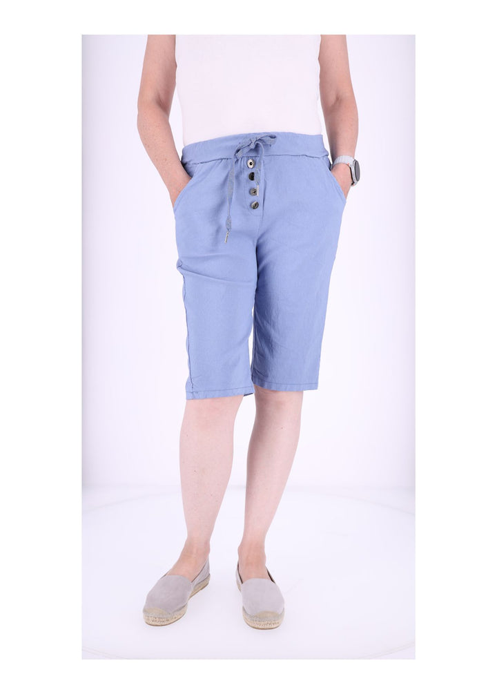 Joggingshort Damen angedeutete Knopfleiste