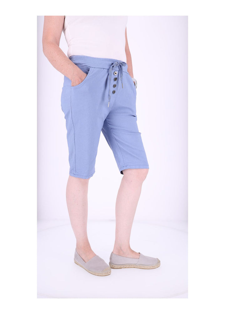Joggingshort Damen angedeutete Knopfleiste