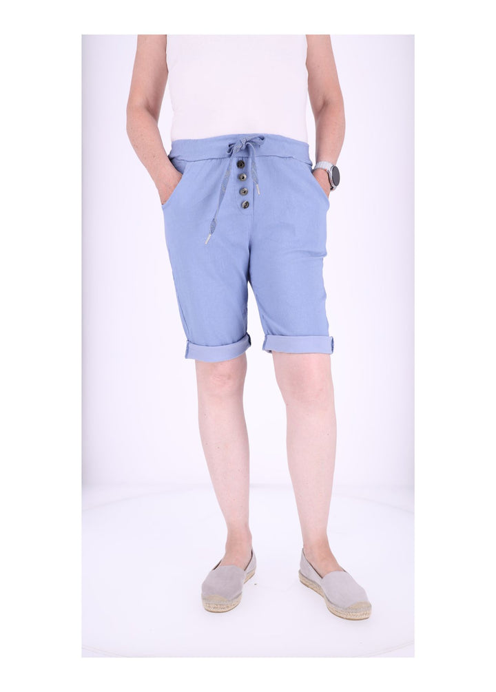 Joggingshort Damen angedeutete Knopfleiste