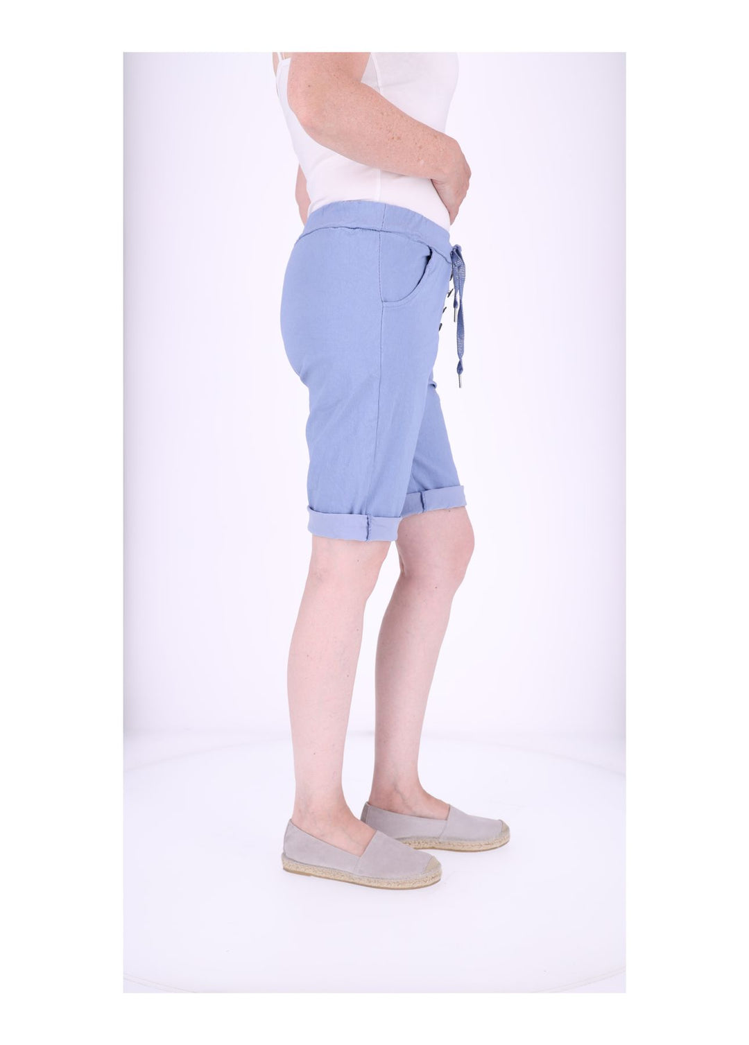 Joggingshort Damen angedeutete Knopfleiste