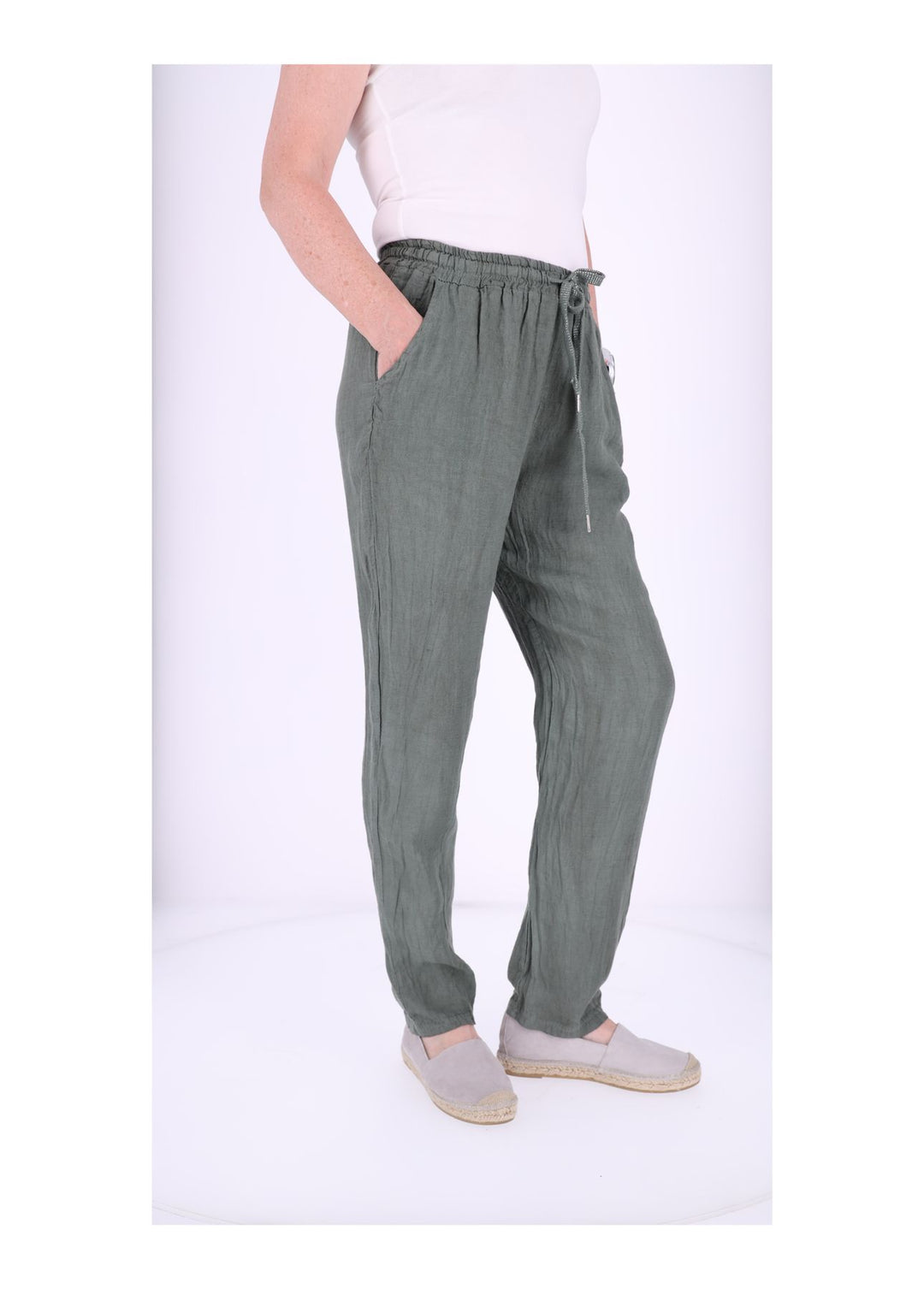 Leinenhose Damen Schlupfhose