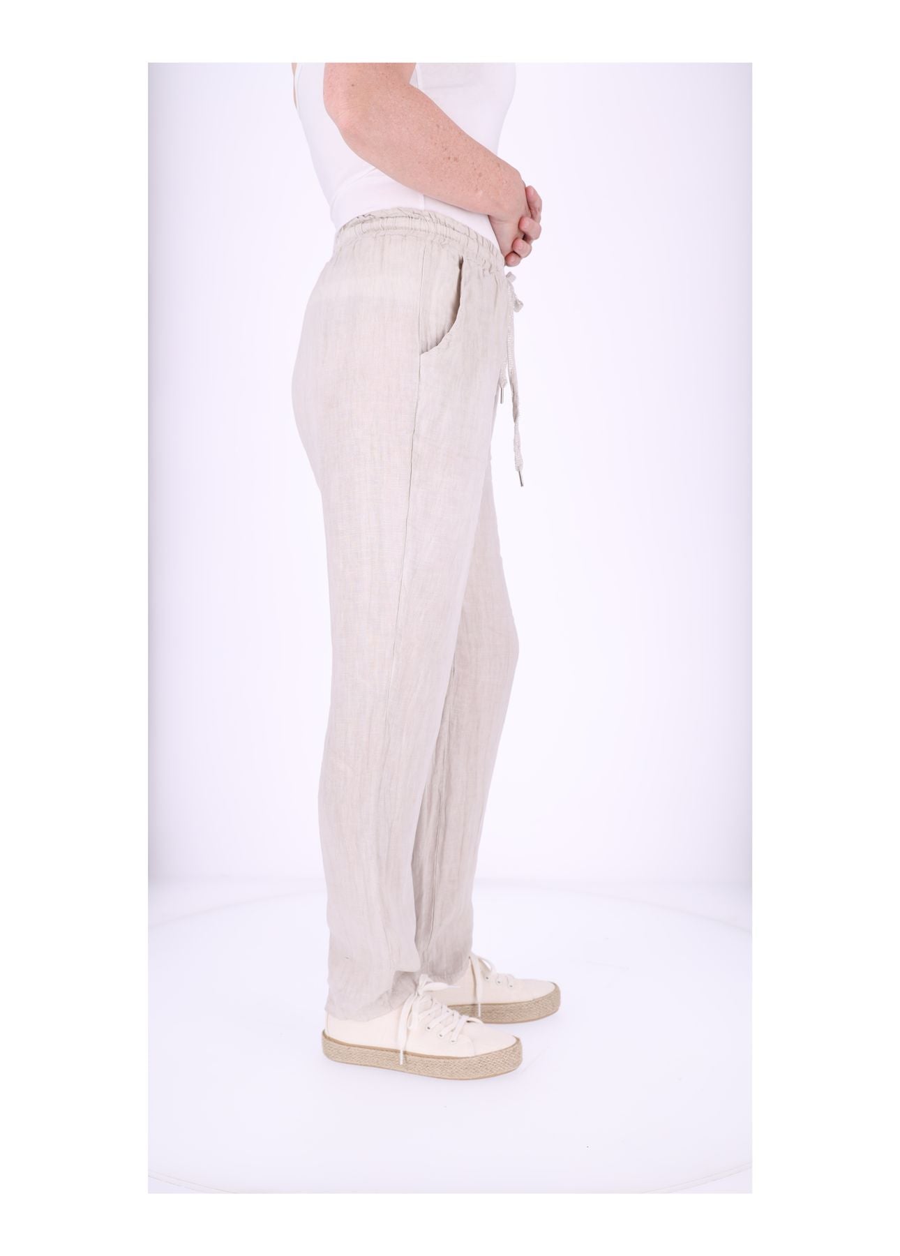 Leinenhose Damen Schlupfhose