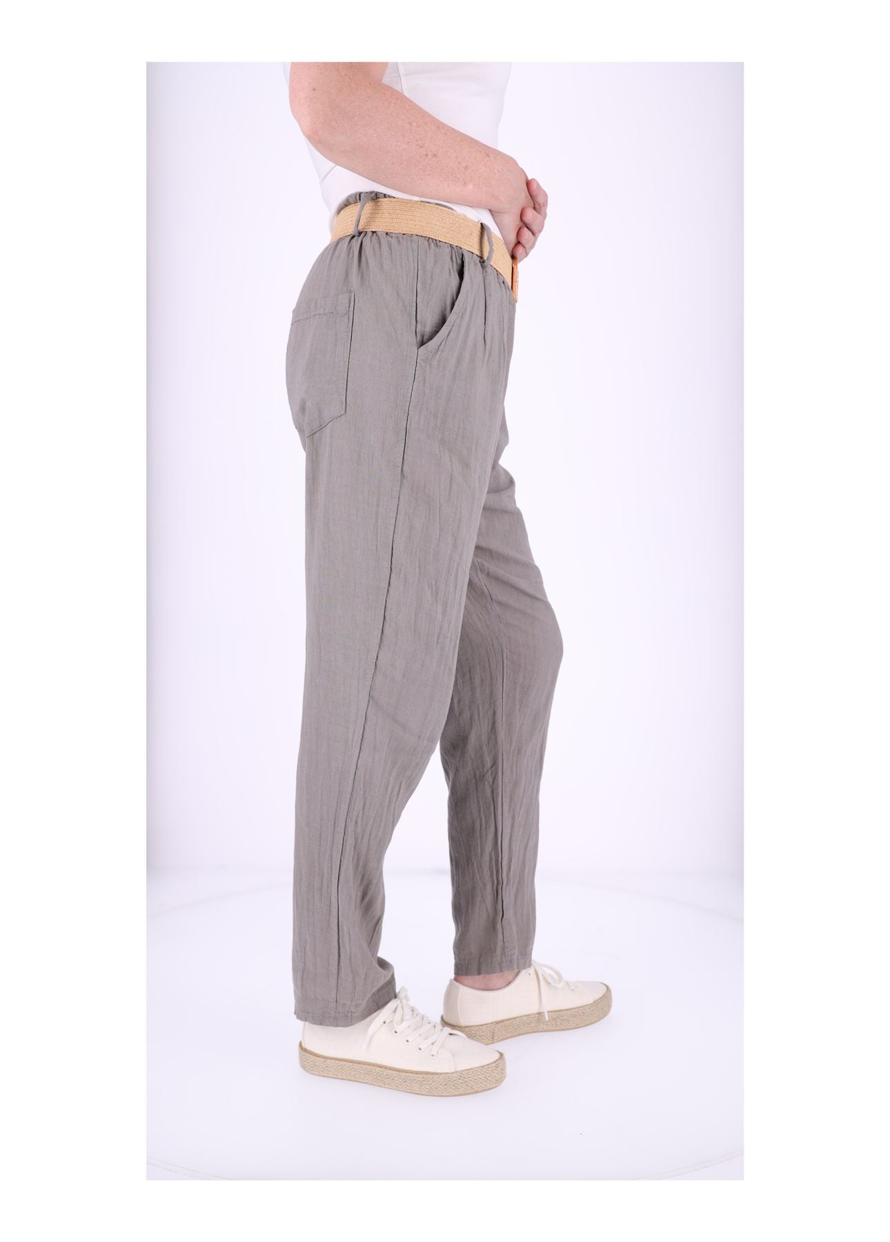 Leinenhose Damen mit Gürtel