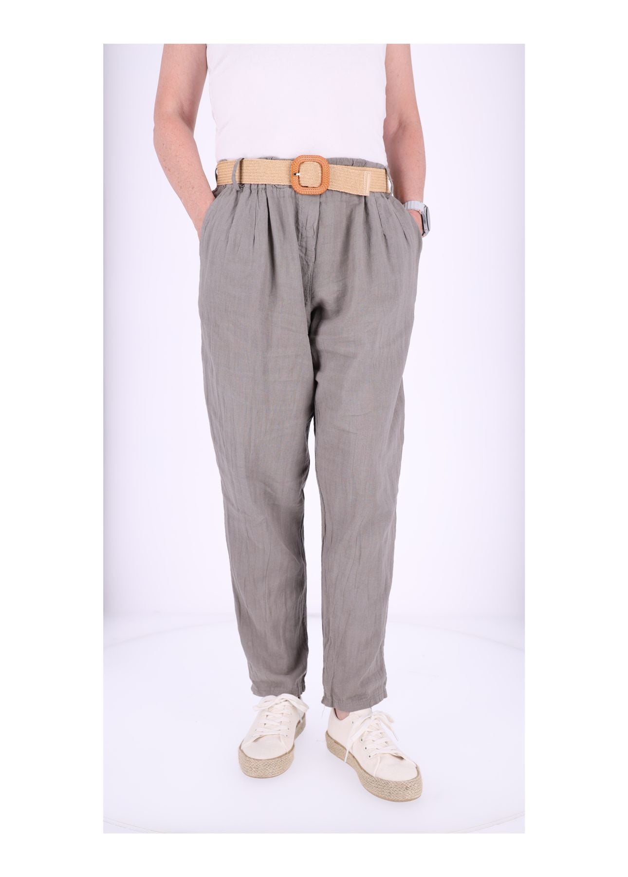 Leinenhose Damen mit Gürtel