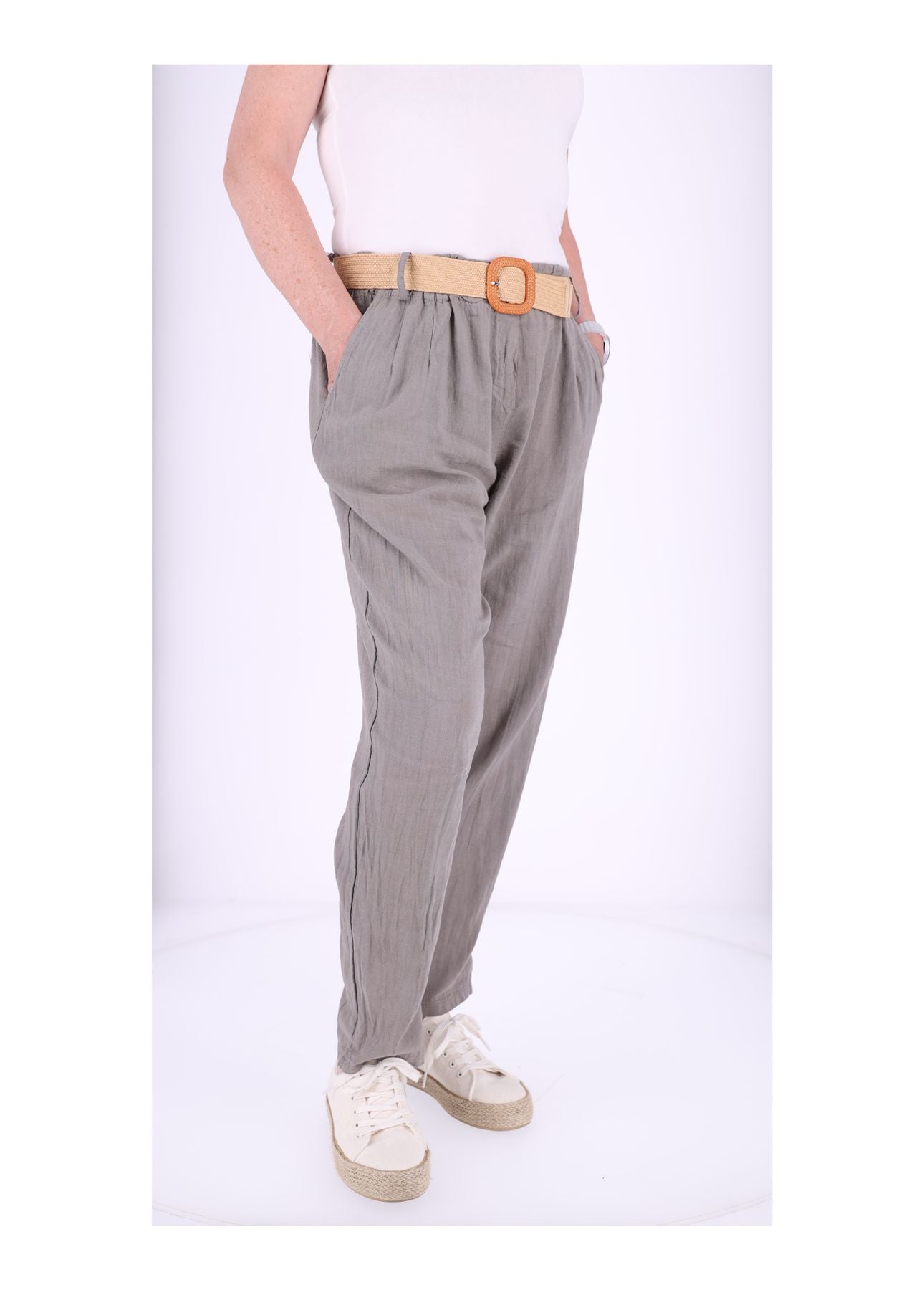 Leinenhose Damen mit Gürtel