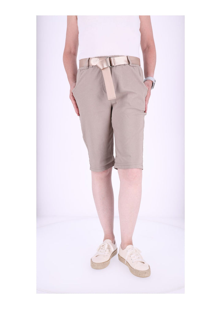 Bermuda Damen Gummizug Gürtel