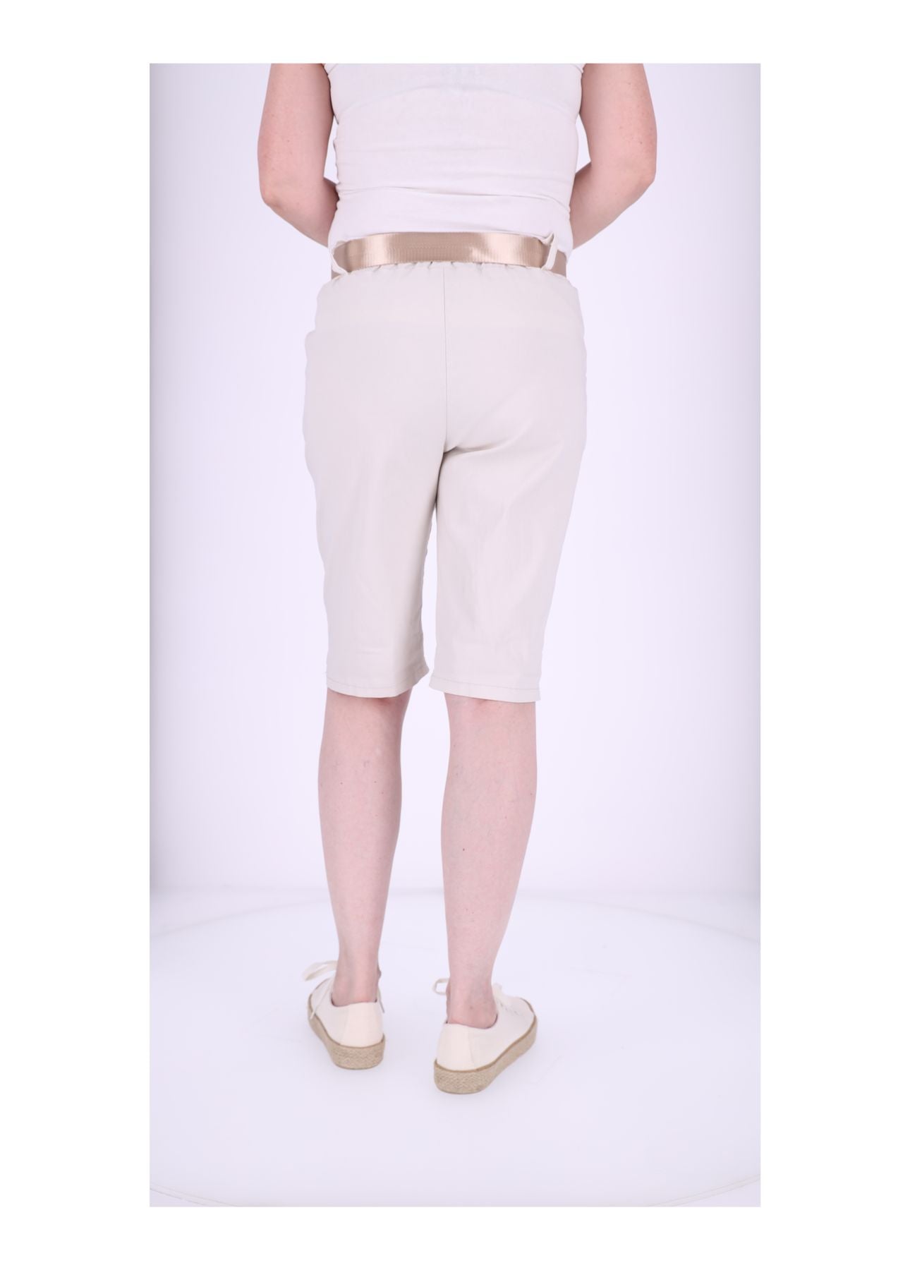 Bermuda Damen Gummizug Gürtel