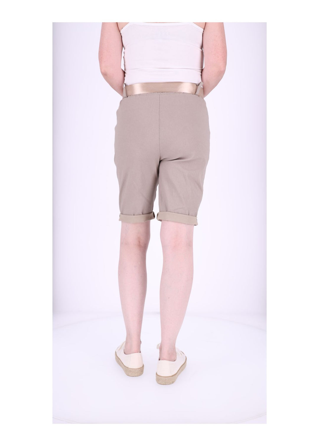 Bermuda Damen Gummizug Gürtel