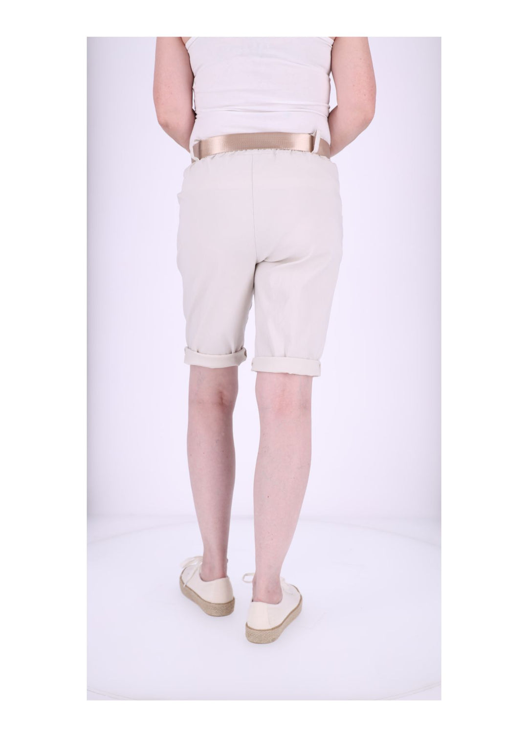 Bermuda Damen Gummizug Gürtel