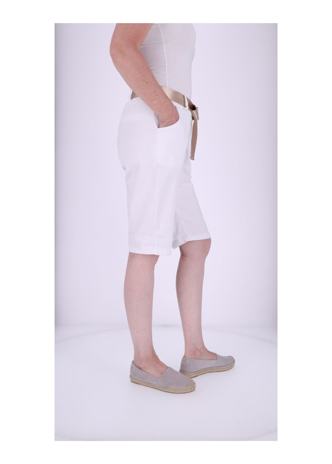 Bermuda Damen Gummizug Gürtel