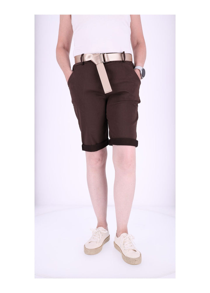 Bermuda Damen Gummizug Gürtel