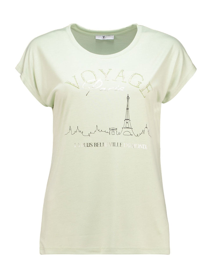 Hailys Statement T-Shirt Damen Gold