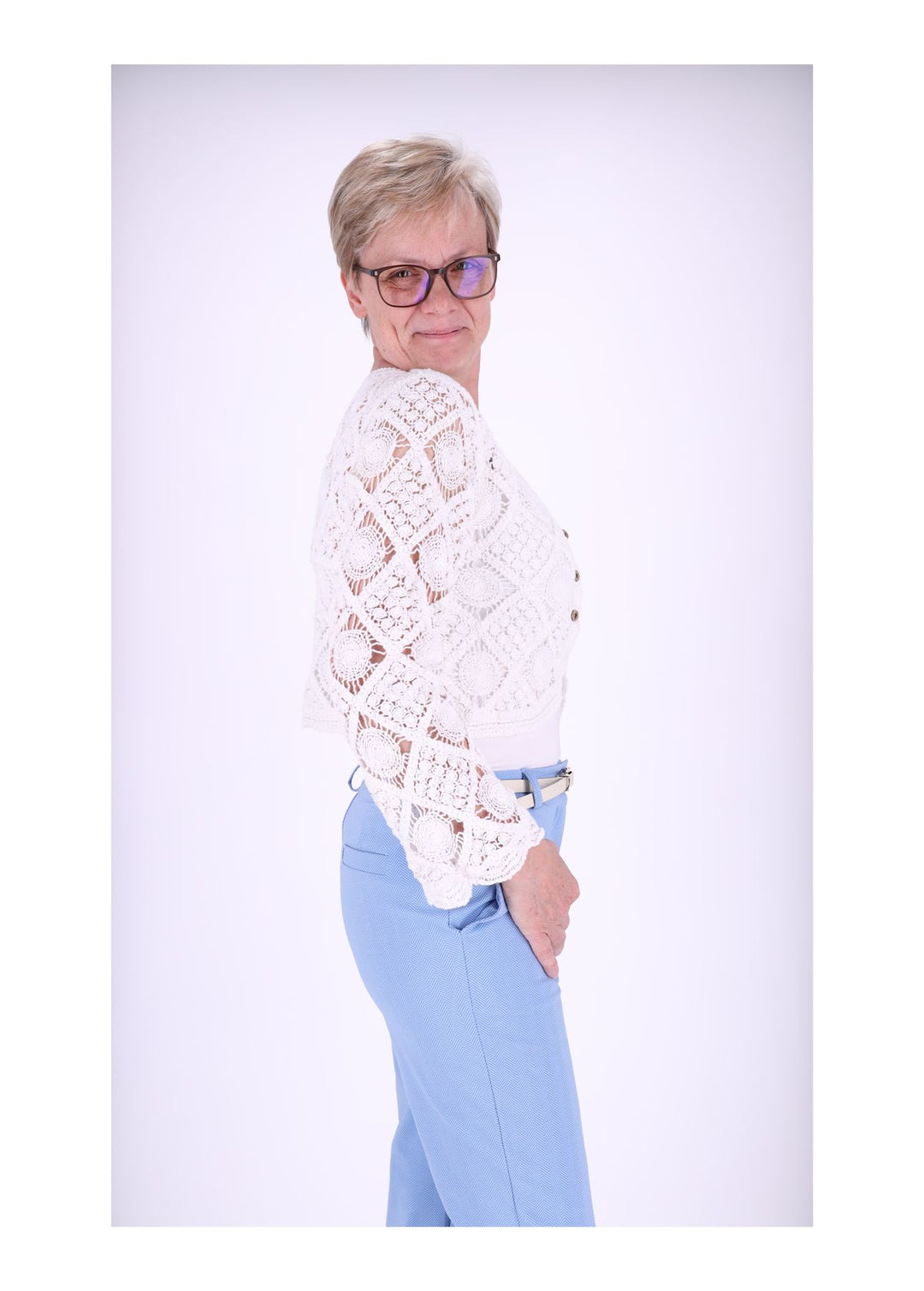 Bolerojacke Damen Häkeloptik