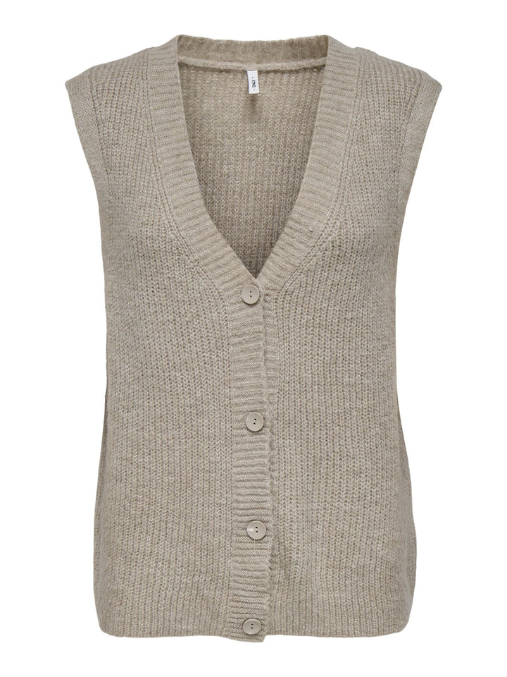 Damen ONLJANE SL V-NECK BUTTON VEST KNT