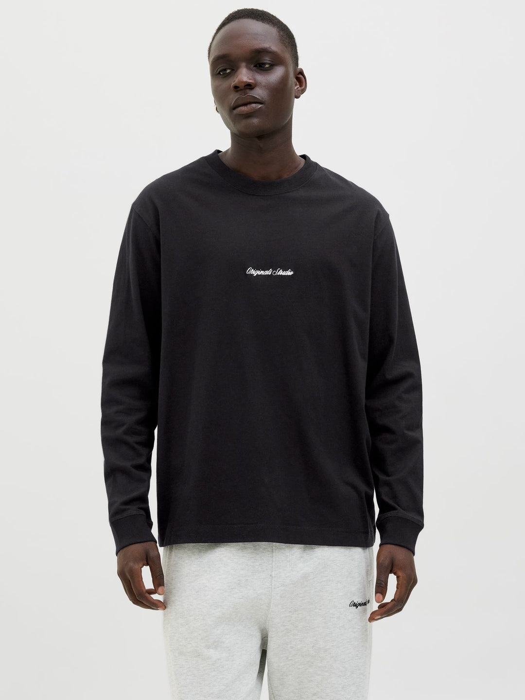 Herren JORNORREBRO EMB TEE LS CREW NECK