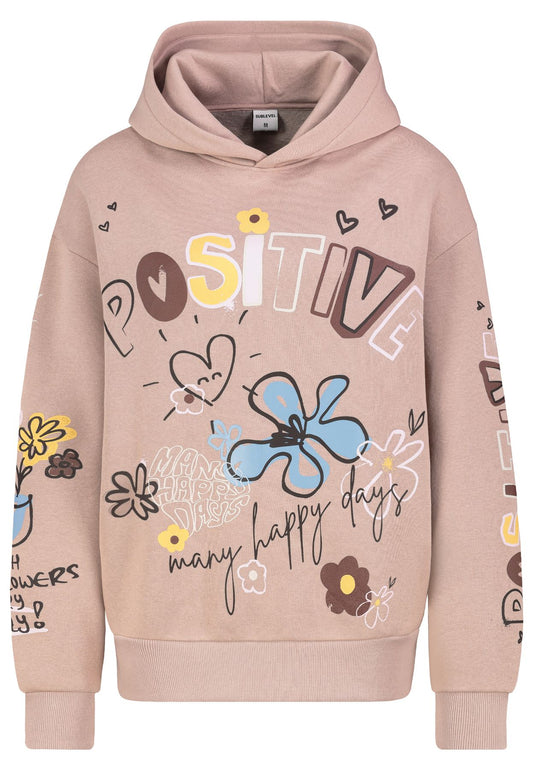 Damen DOB Sweat, langarm, Kapuze mit Abnä