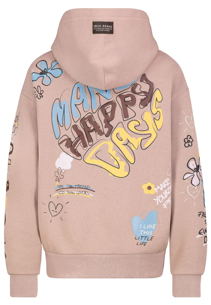 Damen DOB Sweat, langarm, Kapuze mit Abnä