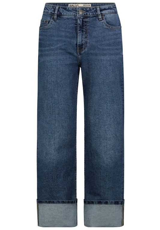 Damen DOB Jeans Hose, gerades weites Bein